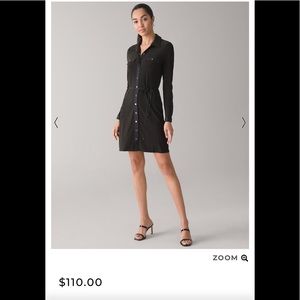 White House Black Market Long-Sleeve Matte Jersey Shirtdress